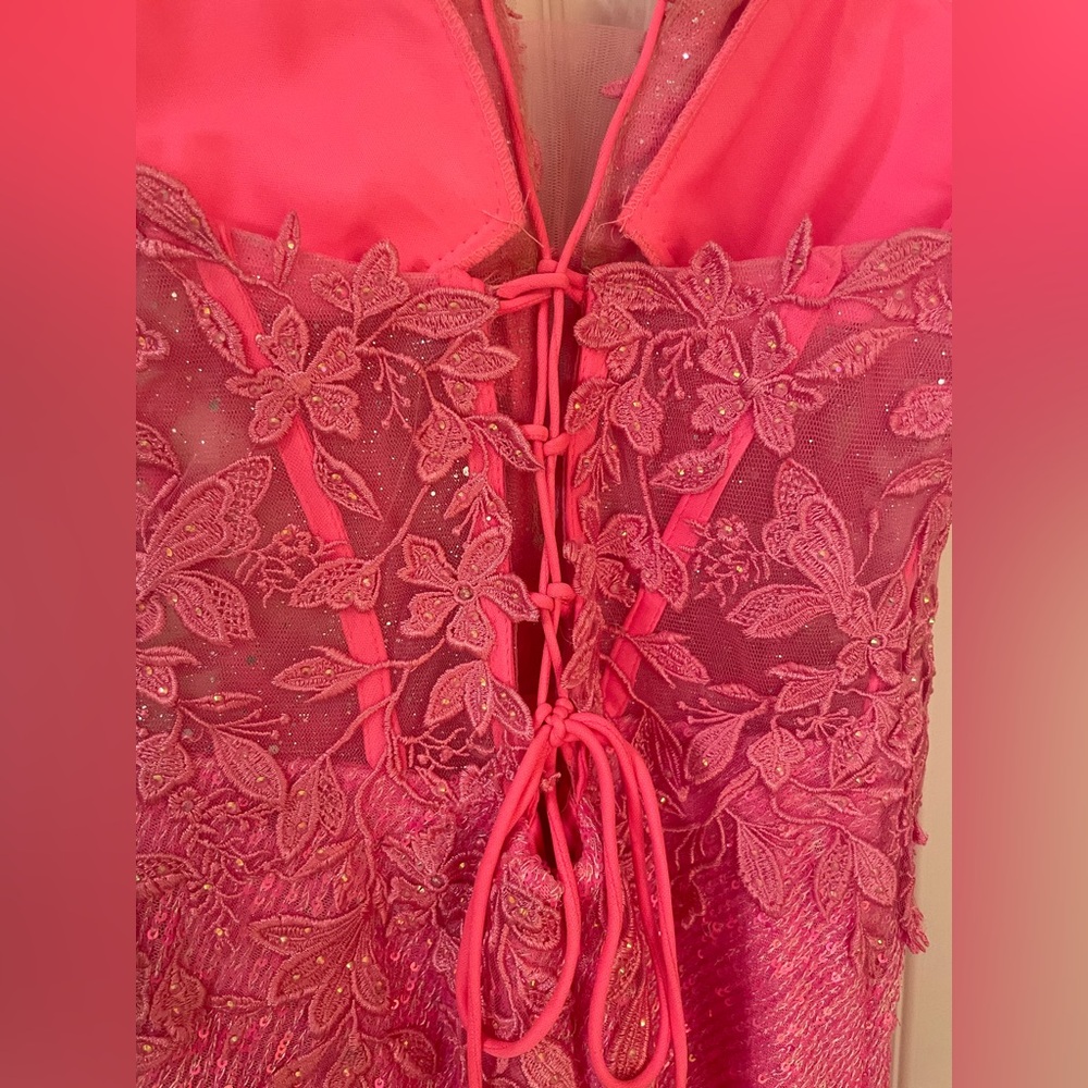 Flirt Prom & Pageant Amarra Pink Corset Prom Dress - Picture 11 of 15
